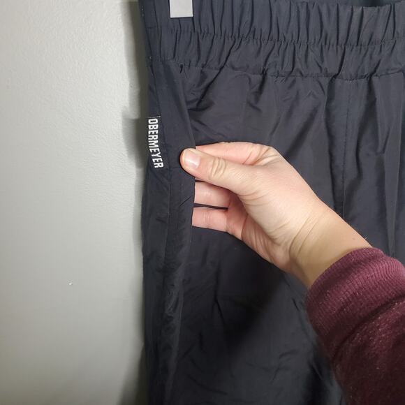 Obermeyer Killington Black Snow Ski Shell Pants Women's Size 12 Nylon Retro - Picture 4 of 15